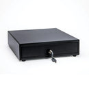 Star Micronics CD4 Choice Series black POS cash drawer 14x16 inch printer driven