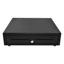 Star Micronics CD4 Choice Series black POS cash drawer 14x16 inch printer driven