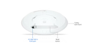 Ubiquiti U7 Lite PoE WiFi 7 access point installed indoors