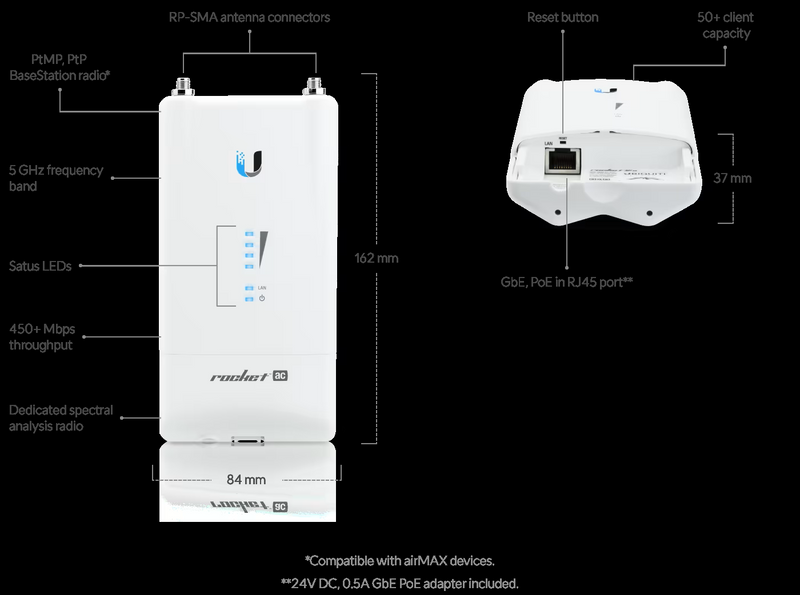 Ubiquiti airMAX Rocket 5AC Lite BaseStation