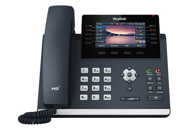 Yealink SIP-T46U IP Phone Corded Corded Wall Mountable Desktop - Classic Gray