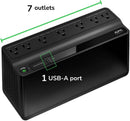 APC Back-UPS 600VA with 7 NEMA 5-15R outlets 