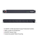 CyberPower 8 outlet rackmount surge protector enhanced bullets