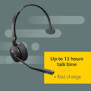 Jabra Engage 65 SE Mono office wireless headset talk time