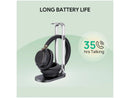 Yealink BH76 Plus Black headset wireless with charging stand battery life