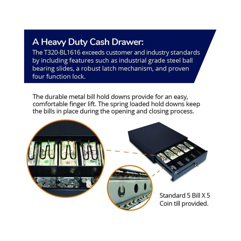 APG Cash Drawer Dual Media Slot MultiPro Black